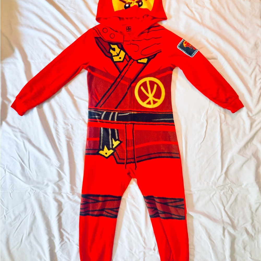 Red Ninja Lego Hooded Onesie
